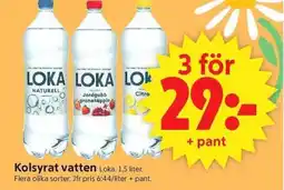 ICA Supermarket Loka Kolsyrat vatten erbjuda