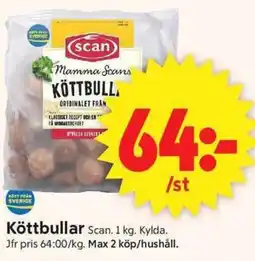 ICA Supermarket Scan Köttbullar erbjuda