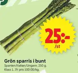 ICA Supermarket Grön sparris i bunt erbjuda
