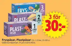ICA Supermarket ICA Fryspåsar, Plastpåsar erbjuda