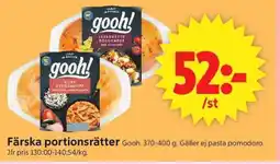 ICA Supermarket Gooh! Färska portionsrätter erbjuda