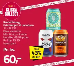 Fleggaard Kronenbourg, grimbergen el. jacobsen erbjuda