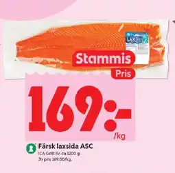 ICA Kvantum ICA Färsk laxsida ASC erbjuda