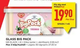 Willys GLASS BIG PACK, Medlemspris erbjuda