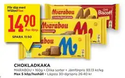 Willys CHOKLADKAKA, Medlemspris erbjuda