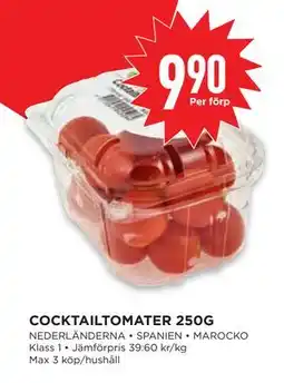 Willys COCKTAILTOMATER 250G erbjuda