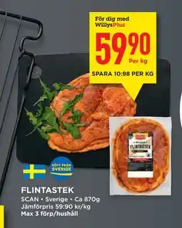 Willys FLINTASTEK, Medlemspris erbjuda