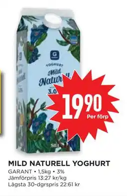 Willys MILD NATURELL YOGHURT erbjuda