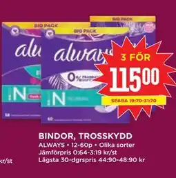 Willys BINDOR, TROSSKYDD erbjuda