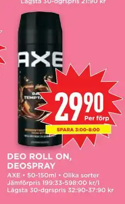 Willys DEO ROLL ON, DEOSPRAY erbjuda