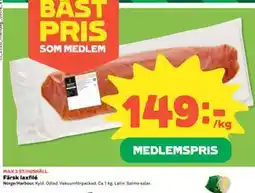 Coop Daglivs Färsk laxfilé, Medlemspris erbjuda
