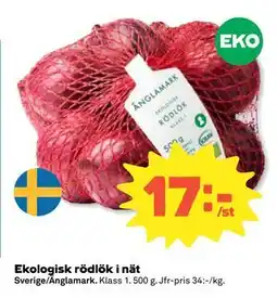 Coop Daglivs Ekologisk rödlök i nät erbjuda