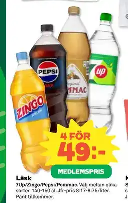Coop Daglivs Läsk, Medlemspris erbjuda