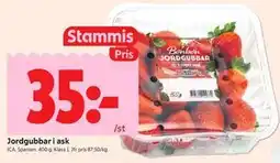 ICA Kvantum Jordgubbar i ask, Medlemspris erbjuda