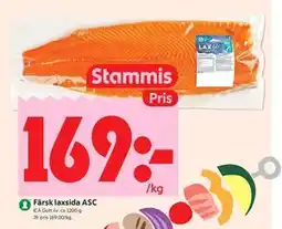 ICA Kvantum Färsk laxsida ASC, Medlemspris erbjuda