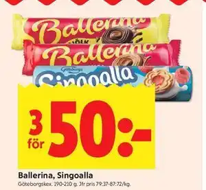 ICA Kvantum Ballerina, Singoalla erbjuda