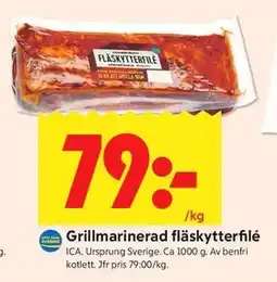 ICA Kvantum Grillmarinerad fläskytterfilé erbjuda