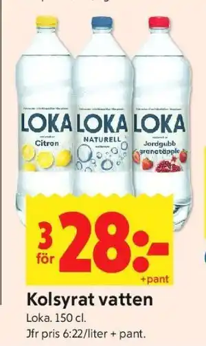 ICA Kvantum Kolsyrat vatten erbjuda