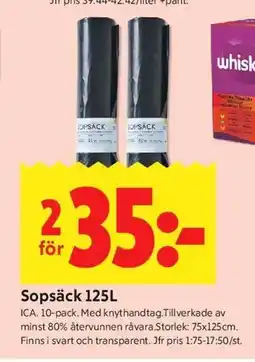 ICA Kvantum Sopsäck 125L erbjuda