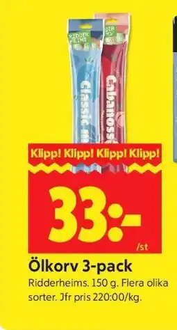 ICA Kvantum Ölkorv 3-pack erbjuda