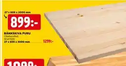 Jem&Fix BÄNKSKIVA FURU erbjuda