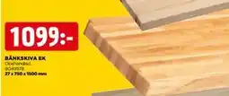 Jem&Fix BÄNKSKIVA EK erbjuda