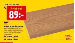 Jem&Fix HYLLA SVÄVANDE erbjuda