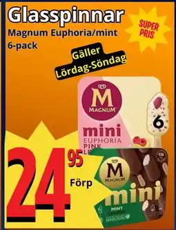 Supergrossen Glasspinnar erbjuda