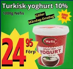 Supergrossen Turkisk yoghurt 10% erbjuda