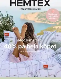 Hemtex Evie stripe påslakanset i bäckebölja erbjuda