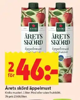ICA Kvantum Kiviks Musteri Årets skörd äppelmust erbjuda