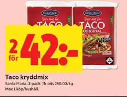 ICA Kvantum Santa Maria Taco kryddmix erbjuda
