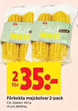 ICA Kvantum ICA Förkokta majskolvar 2-pack erbjuda