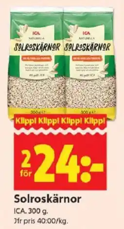 ICA Kvantum ICA Solroskärnor erbjuda