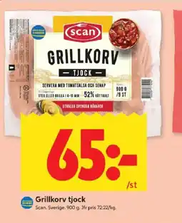 ICA Kvantum Scan Grillkorv tjock erbjuda