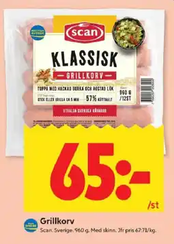 ICA Kvantum Scan Grillkorv erbjuda