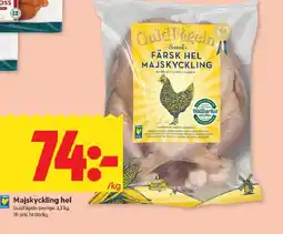 ICA Kvantum Guldfågeln Majskyckling hel erbjuda