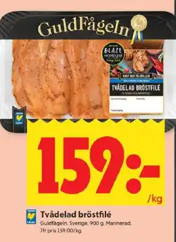 ICA Kvantum Guldfågeln Tvådelad bröstfilé erbjuda