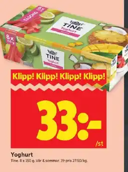 ICA Kvantum Tine Yoghurt erbjuda