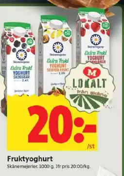 ICA Kvantum Skånemejerier Fruktyoghurt erbjuda