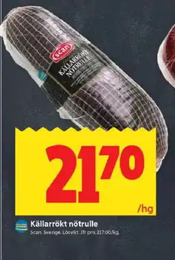 ICA Kvantum Scan Källarrökt nötrulle erbjuda
