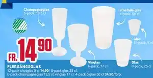 ÖoB FLERGÅNGSGLAS erbjuda