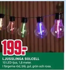 ÖoB LJUSSLINGA SOLCELL erbjuda