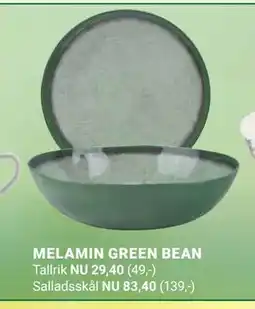 ÖoB MELAMIN GREEN BEAN erbjuda