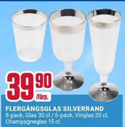 ÖoB FLERGÅNGSGLAS SILVERRAND erbjuda