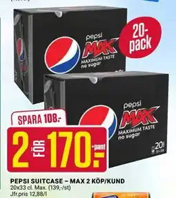 ÖoB PEPSI SUITCASE – MAX 2 KÖP/KUND erbjuda