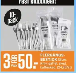 ÖoB FLERGÅNGSBESTICK, Medlemspris erbjuda
