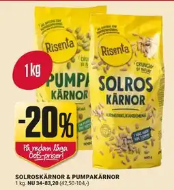 ÖoB SOLROSKÄRNOR & PUMPAKÄRNOR erbjuda