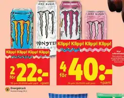 ICA Supermarket Energidryck Monster Energy, 50 cl erbjuda