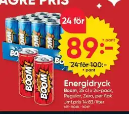 DollarStore Energidryck Boom erbjuda